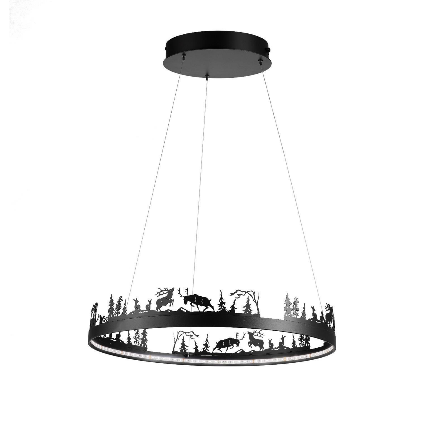 SOSPENSIONE LED CERVI E ALBERI