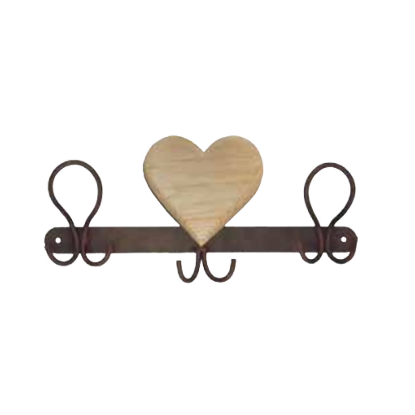 ATTACCAPANNI 3 GANCI C/1 CUORE LISCIO